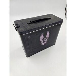 Halo UNSC Metal Ammo Tin Storage Box The Coop 2015 Microsoft Black Latch Handle